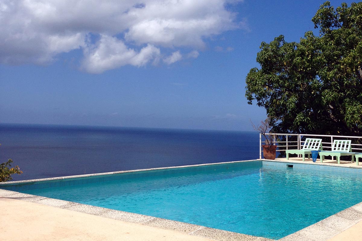 Mango Point Villa Swimming Pool Caribbean Sea View